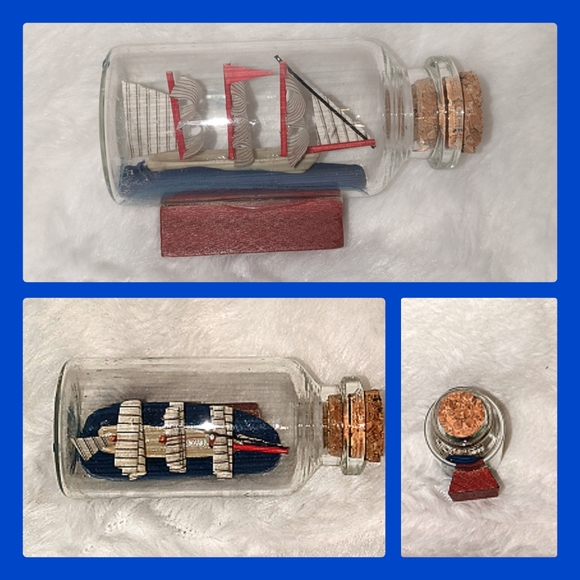 5/$25 2- mini ship in a bottle Craft supplies or decor accents - Picture 2 of 3